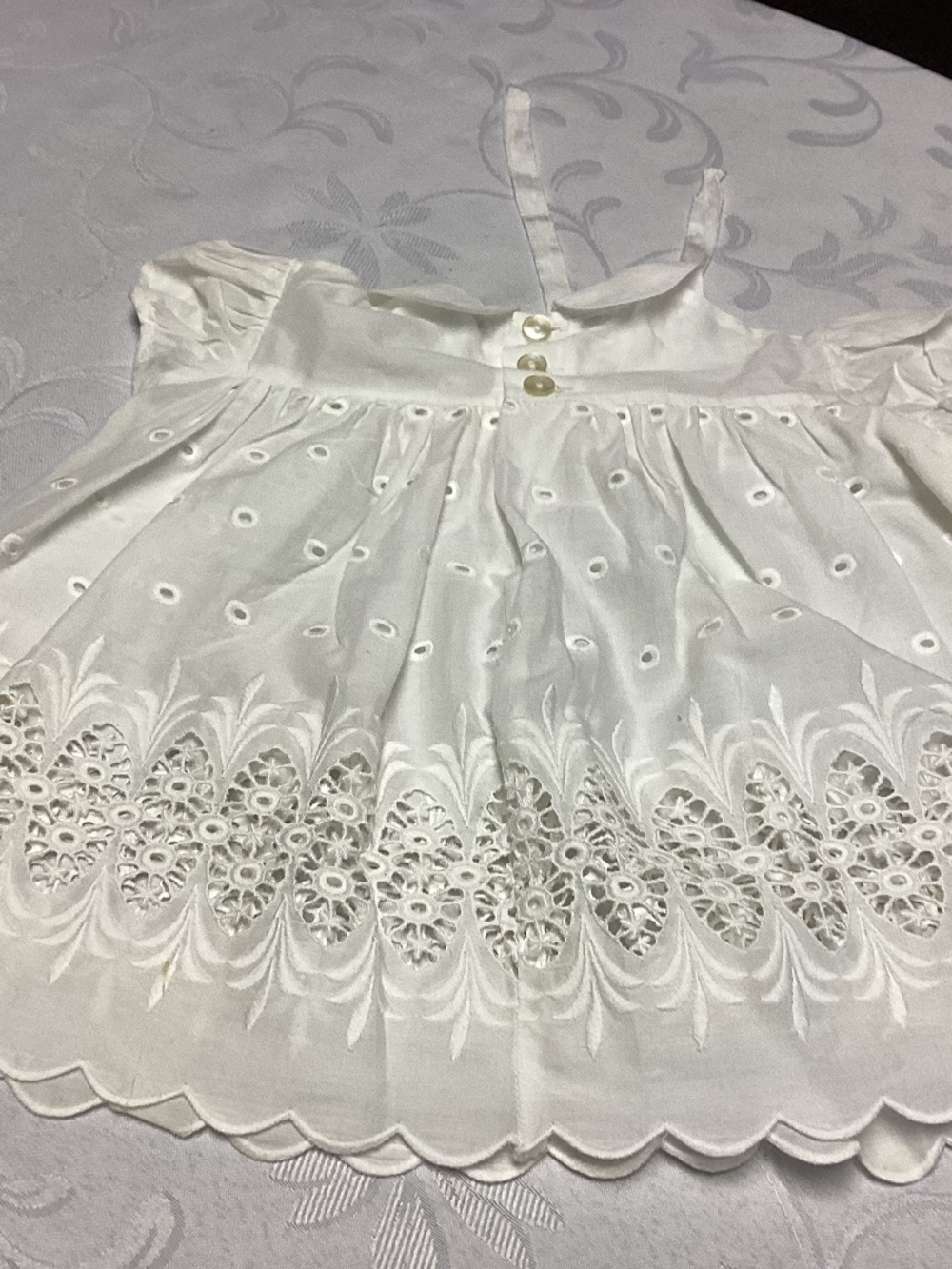 Julius Garfunkel white embroidered vintage little girls dress amazing